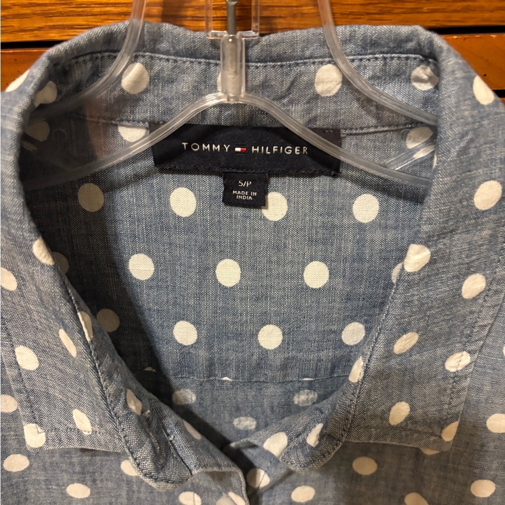 Tommy Hilfiger Chambray Polka Dot Shirt